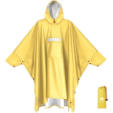 ANYOO Leichter Wasserdichter Regenponcho mit Ärmeln, Belüftet, Mehrzweck