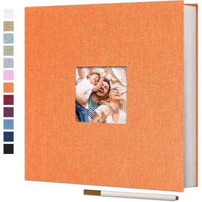 Vienrose Selbstklebendes Leinen Fotoalbum zum Selbstgestalten, 28x27cm, 40