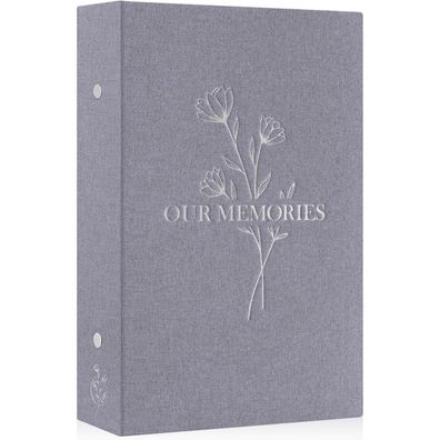 Lanpn Fotoalbum 10x15 Leinen OUR Memories Einsteckalbum für 300 Querformat