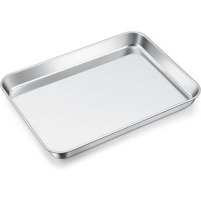 Onader Edelstahl Backblech, Rechteckig, 26,4x20,4x2,5cm, Langlebig