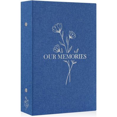 Lanpn Fotoalbum 10x15 Leinen OUR Memories Einsteckalbum für 300 Querformat