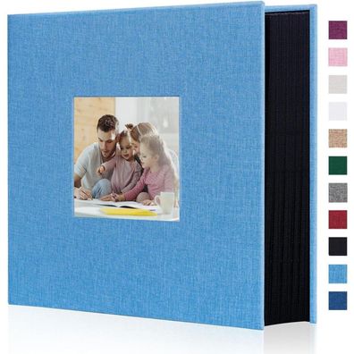 Miaikoe Fotoalbum 10x15 cm, Leinen Hardcover, große Kapazität für 1000 Fotos