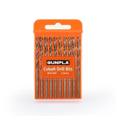 Gunpla M35 HSS Cobalt Spiralbohrer Set 3.2mm, 10-tlg