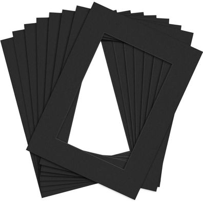 Anhow 8er Passepartout Set, 20x25 cm Außenmaß, 13x18 cm Innenmaß, 1,5 mm Dicke
