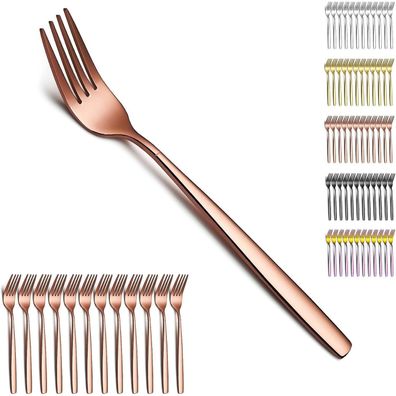 Berglander Roségold Tafelgabeln 12 Stück - Titanverkupferung Edelstahl Modernes