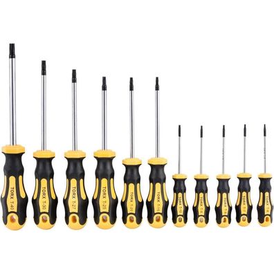 Gunpla 11-teiliges Torx Schraubendreher Set ohne Stirnlochbohrung (T6-T40) für