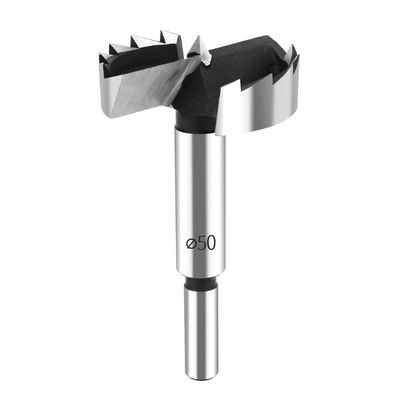 HPHOPE Forstnerbohrer 50mm für Holz, 90mm Länge, Rundschaft Bohraufsatz