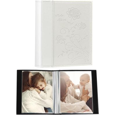 Miaikoe Kleines Fotoalbum 10x15 cm, 2er-Pack, Weiß - Perfekt für Kunstwerke und
