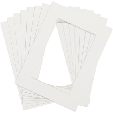 Anhow 8er Passepartout Karton 13x18 cm Außen / 9x13 cm Innen - Beige, 1,5 mm