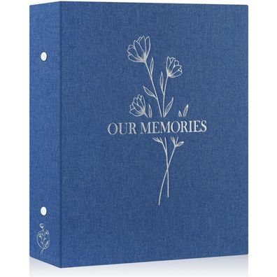 Lanpn Fotoalbum 10x15 Leinen OUR Memories Einsteckalbum für 400 Hochformat