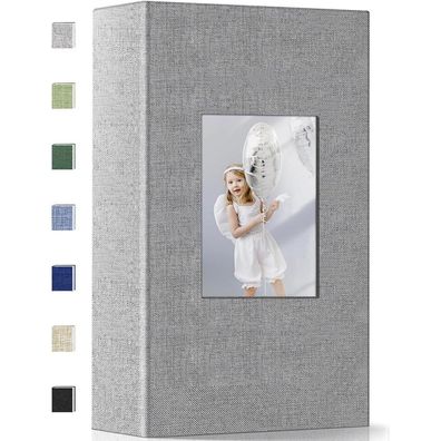 Popotop Fotoalbum mit Leineneinband für 300 Fotos 10x15 cm