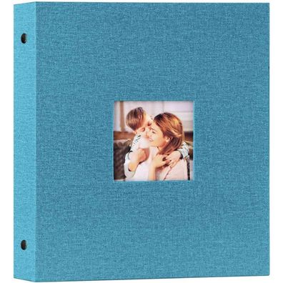 Lanpn Fotoalbum 13x18 cm, 200 Fotos, Leinen Einsteckalbum für Querformat