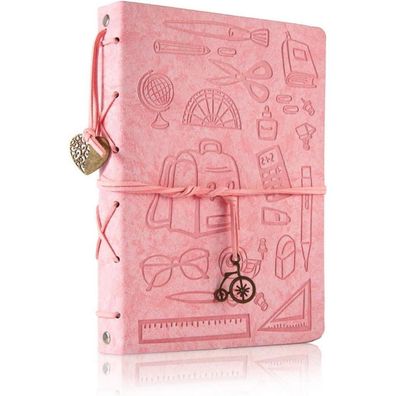 ThxMadam Leder Scrapbook Album Vintage Notizbuch DIY Fotobuch mit 60 Schwarzen
