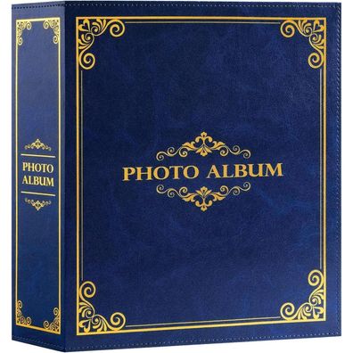 Lanpn Fotoalbum 10x15 cm, 1000 Fotos, Kunstleder, Blau