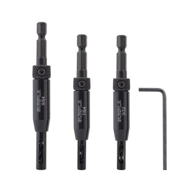 Gunpla 3-teiliges HSS Scharnierbohrer-Set, selbstzentrierend, für Scharniere