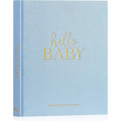Lanpn Hello Baby Erstes 5 Jahr Babytagebuch für Mädchen/Junge, Leinen