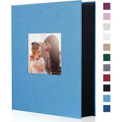 Miaikoe Fotoalbum 10x15 Leinen, 300 Fotos, Slip-in, für Familie & Hochzeitstag