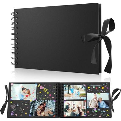 Splend Kleines Fotoalbum zum Selbstgestalten, Scrapbook Fotobuch DIY, 60