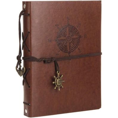ThxMadam Scrapbook Fotoalbum Vintage, Selbstgestalten, 60 Schwarze in Lederoptik