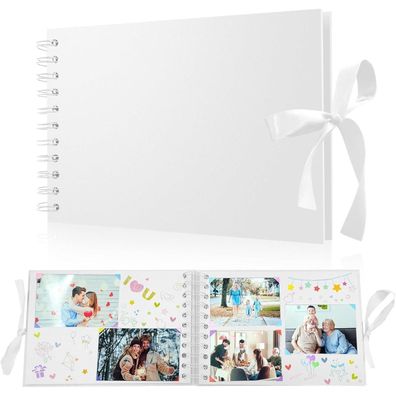 Splend Kleines Fotoalbum zum Selbstgestalten, Scrapbook Fotobuch mit 60