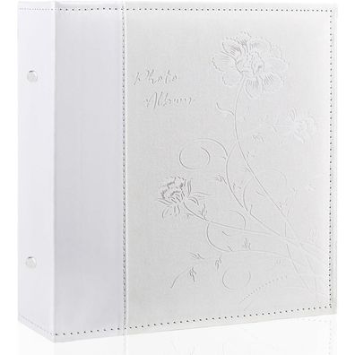Miaikoe Fotoalbum 10x15 cm, Extra große Kapazität mit 1000 Fotos, Leder Cover
