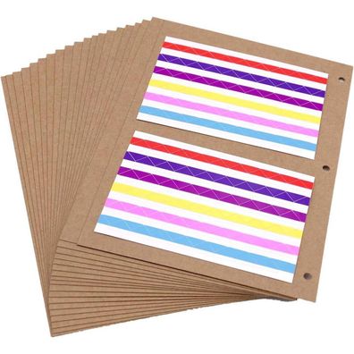 ThxMadam Nachfüllseiten für Fotoalbum, Kraftpapier 20 Blatt, Ersatzseiten für