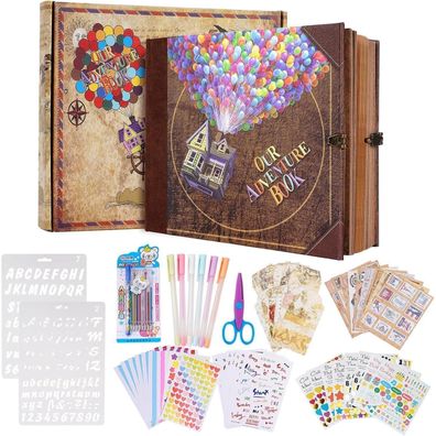 Unser Abenteuer Buch Scrapbook Fotoalbum mit 146 Seiten, Hard Cover, 22 x 19cm