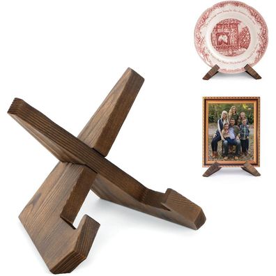 Anboxit Tellerständer aus Kiefernholz, 12 cm - Vielseitiger Deko