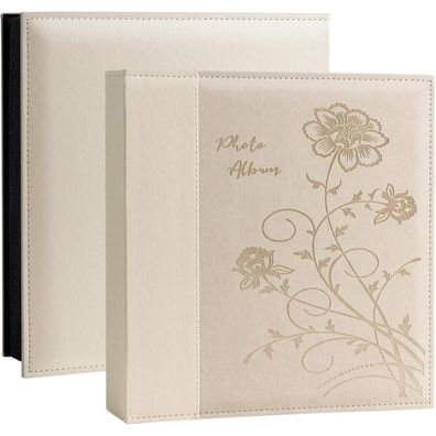 Miaikoe Fotoalbum 10x15 cm, Leder-Cover, Extra große Kapazität für 600 Fotos