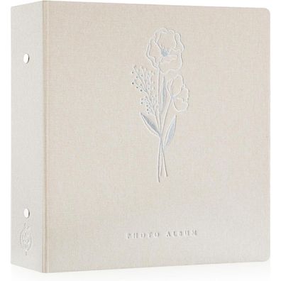 Lanpn Fotoalbum Beige, großes Leinen Einsteckalbum für 600 Hoch- und Querformat