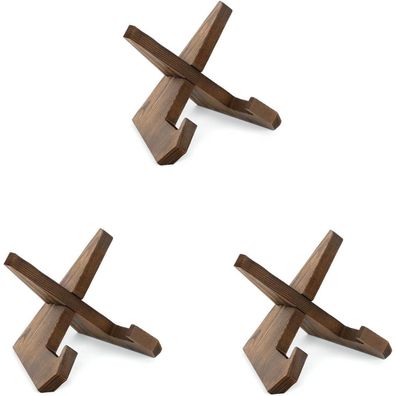 Anboxit Tellerständer 12 cm, 3 Stück - Holz Tellerhalter & Deko Tischaufsteller