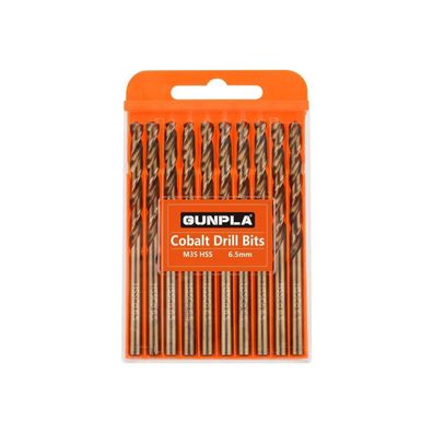 Gunpla M35 HSS Cobalt Spiralbohrer Set, 10-tlg., 6.5mm, für Edelstahl