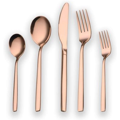 Berglander 30-teiliges Roségold Besteckset für 6 Personen, Titan vergoldet