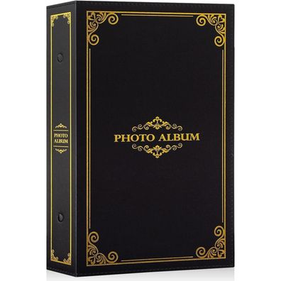 Lanpn Fotoalbum 10x15 cm, Einsteckalbum für 300 Querformatfotos in Lederoptik
