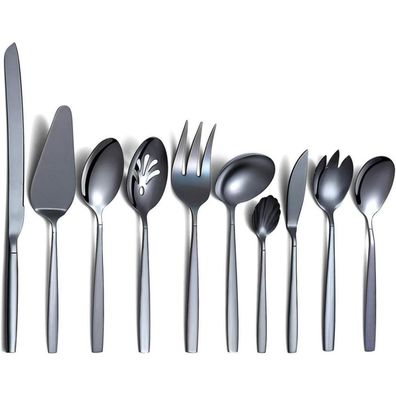 Berglander Servierset 10-teilig Schwarz Silber, Edelstahl mit