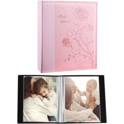 Miaikoe Kleines Fotoalbum 10x15 cm, 2er-Pack, Rosa - Ideal für Kunstwerke und