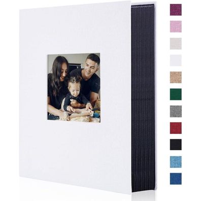 Miaikoe Leinen Fotoalbum 300 Fotos 10x15cm - Stilvolles Hardcover Album für