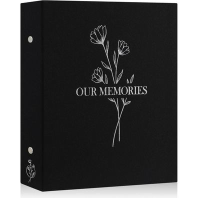 Lanpn Fotoalbum 10x15 Leinen OUR Memories Einsteckalbum für 400 Hochformat