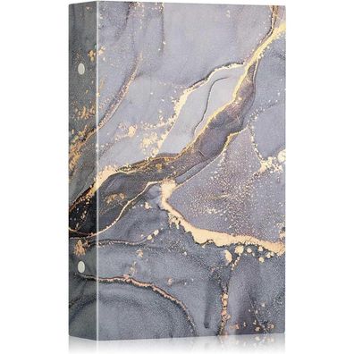 Lanpn Fotoalbum 10x15 cm, 300 Fotos, Leder Hardcover Fotobuch, Graues Gold