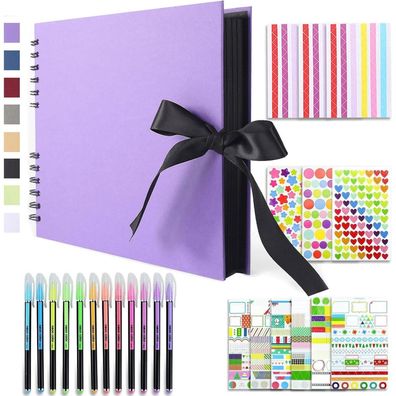 Vienrose DIY Fotoalbum Zum Selbstgestalten 28,5 x 21 cm, 80 Seiten, für 160