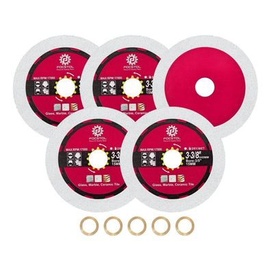 Focstol Diamant Trennscheibe 85mm, 5er Pack - Für Glas, Jade, Kristall, Fliesen