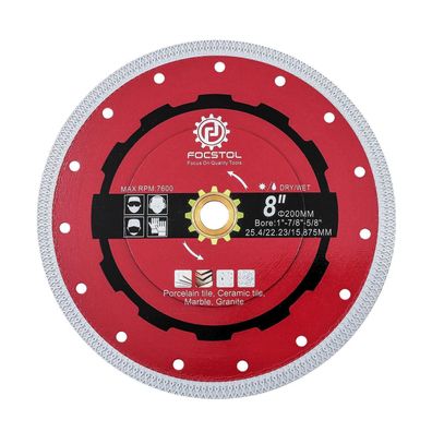 Focstol Diamant Trennscheibe 200mm für Fliesen, Marmor, Granit, Quarz - 25,4mm