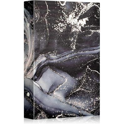Lanpn Fotoalbum Leder Hardcover 300 Fotos 10x15 cm, Schwarzes Gold