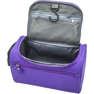ONEGenug Kulturbeutel zum Aufhängen - Lila Kosmetiktasche für Damen & Herren