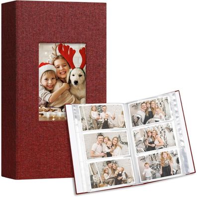 Vienrose Fotoalbum 2er Pack, 300 Taschen (600 Fotos) 10x15, Leinen Cover mit
