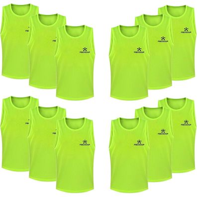Fibogoup Fußball Trainingsweste Grün L - Ideal für Teamtraining