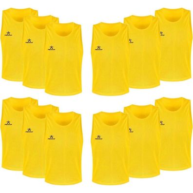 Fibogoup Fußball Trainingsweste Gelb S (12er Set) - Ideal für Teamsport