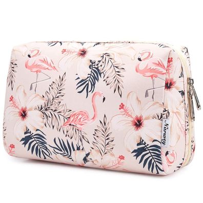 Narwey Make up Tasche Damen Schminktasche Kosmetiktasche Kulturtasche Beiger