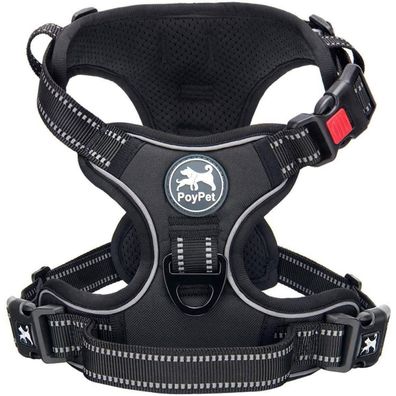 PoyPet Reflektierendes No-Pull Hundegeschirr mit Griff für Training und