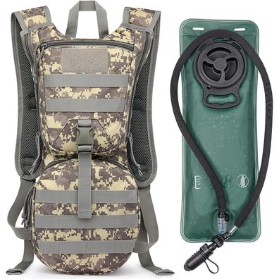 G4Free Militär Trinkrucksack mit 3L verbesserter Trinkblase für Wandern